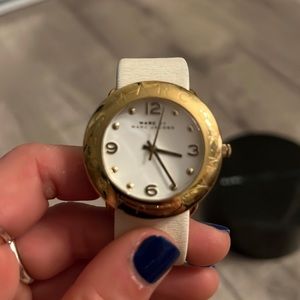 Gold and white Marc by Marc jacobs watch